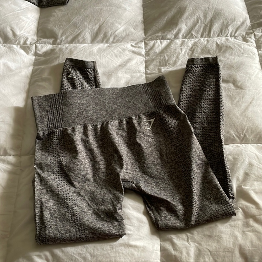 Gym shark vital seamless crop leggings Smokey grey small
